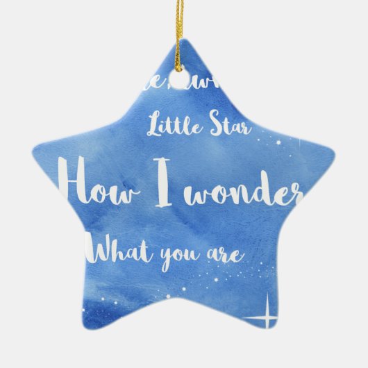 Twinkle Twinkle Little Star Keramisch Ornament (Voorkant)