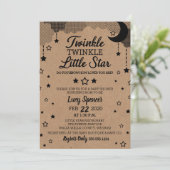 Twinkle Twinkle Little Star Kraft-Baby shower Kaart (Staand voorkant)