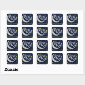 Twinkle Twinkle Little Star Maan Vierkante Sticker (Vel)