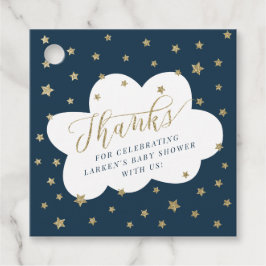 Twinkle twinkle little star marineblauwe baby show bedankjes labels