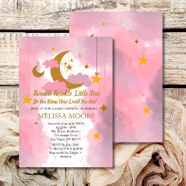 Twinkle Twinkle Little Star Meisje Baby Shower Kaart