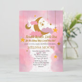 Twinkle Twinkle Little Star Meisje Baby Shower Kaart (Staand voorkant)