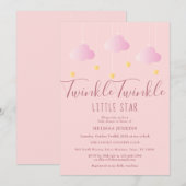 Twinkle Twinkle Little Star Meisjes Baby Shower Ro Kaart (Voorkant / Achterkant)