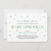 Twinkle Twinkle Little Star Mint Boy Baby Sprinkle Kaart (Voorkant)