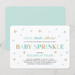 Twinkle Twinkle Little Star Mint Jongen Baby Sprin Kaart