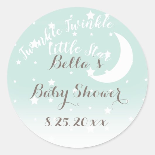 Twinkle Twinkle Little Star Mint Stickers (Voorkant)