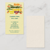 Twinkle Twinkle Little Star-model Visitekaartje (Voorkant / Achterkant)