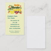 Twinkle Twinkle Little Star-model Visitekaartje (Voorkant / Achterkant)