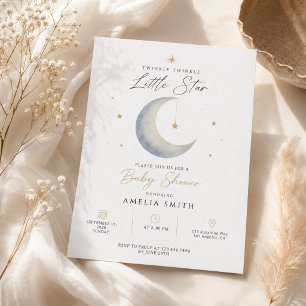 Twinkle Twinkle Little Star Moderne Baby Shower Kaart