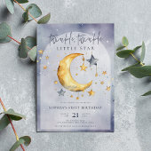 Twinkle Twinkle Little Star Moon 1e verjaardag Kaart