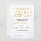 Twinkle Twinkle Little Star Moon Baby shower Kaart (Voorkant)