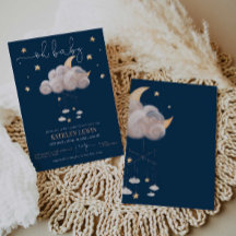 Twinkle Twinkle Little Star Navy Baby shower
