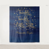 Twinkle Twinkle Little Star Navy Gouden Glitter Wandkleed (Voorkant)