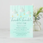 Twinkle Twinkle Little Star Neutral Baby shower Kaart (Staand voorkant)