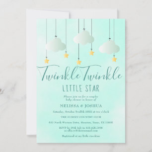 Twinkle Twinkle Little Star Neutral Baby shower Kaart