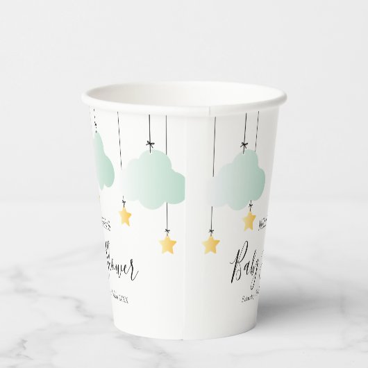 Twinkle Twinkle Little Star Neutral Baby shower Papieren Bekers (Rechts)