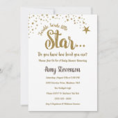 Twinkle Twinkle Little Star Neutral Shower Invite Kaart (Voorkant)