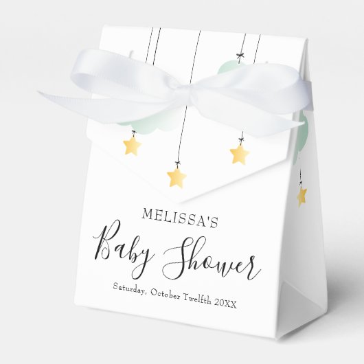 Twinkle Twinkle Little Star Neutrale Baby Shower Bedankdoosjes (Voorkant Zijde)