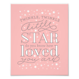 Twinkle Twinkle Little Star Nursery Art Print Foto Afdruk