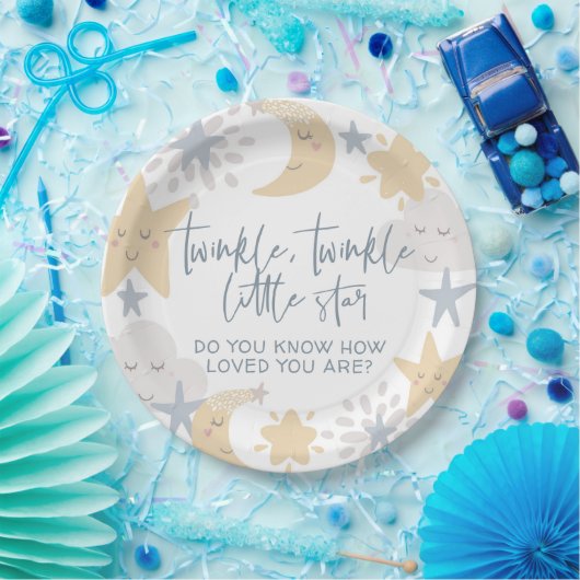 Twinkle Twinkle Little Star Nursery Baby shower Papieren Bordje (Feest)