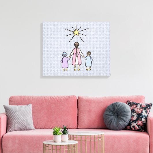 Twinkle Twinkle Little Star Nursery Rhyme Canvas Afdruk (Insitu (Woonkamer))