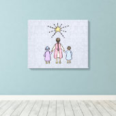 Twinkle Twinkle Little Star  Nursery Rhyme Canvas Afdruk (Insitu (Houten vloer))