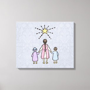 Twinkle Twinkle Little Star Nursery Rhyme Canvas Afdruk