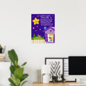 Twinkle Twinkle Little Star Nursery Rhyme Poster (Thuiskantoor)
