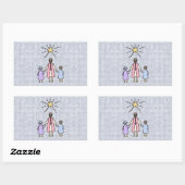Twinkle Twinkle Little Star Nursery Rhyme Rechthoekige Sticker (Vel)