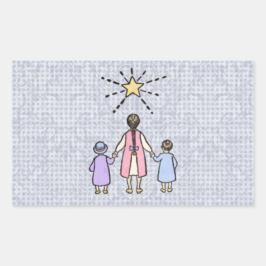 Twinkle Twinkle Little Star Nursery Rhyme Rechthoekige Sticker (Voorkant)