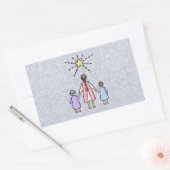 Twinkle Twinkle Little Star Nursery Rhyme Rechthoekige Sticker (Envelop)
