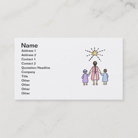 Twinkle Twinkle Little Star  Nursery Rhyme Visitekaartje (Voorkant)