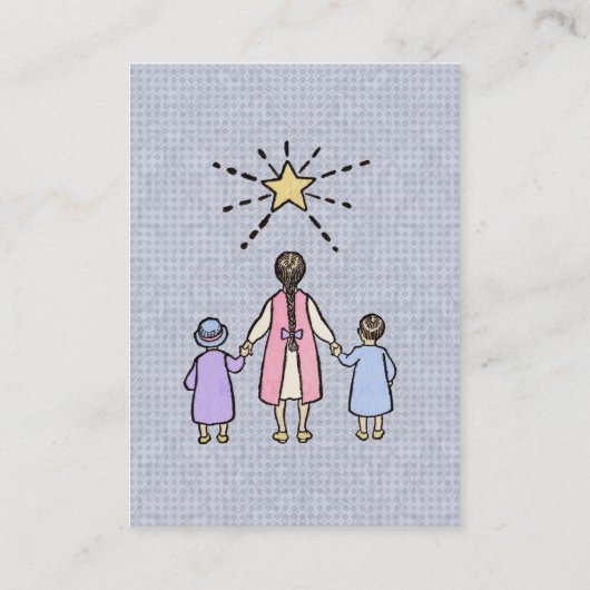 Twinkle Twinkle Little Star  Nursery Rhyme Visitekaartje (Achterkant)