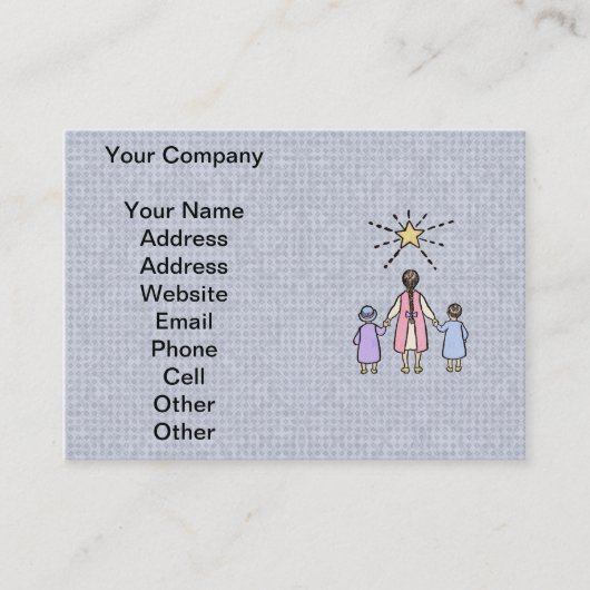 Twinkle Twinkle Little Star  Nursery Rhyme Visitekaartje (Voorkant)