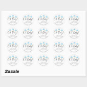 Twinkle Twinkle Little Star Oh Baby Baby Shower Ronde Sticker (Vel)