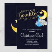 Twinkle Twinkle Little Star Olifant Baby shower Kaart (Voorkant / Achterkant)