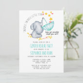 Twinkle Twinkle Little Star Olifant Geslacht onthu Kaart (Staand voorkant)