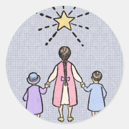 Twinkle Twinkle Little Star Oude Kinderrijmpje Ronde Sticker
