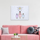 Twinkle Twinkle Little Star Oude Kinderrijmpjes Canvas Afdruk (Insitu (Woonkamer))