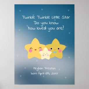 Twinkle Twinkle Little Star personaliseren   POSTE Poster