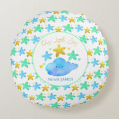 Twinkle Twinkle Little Star Personalized Baby Rond Kussen (Voorkant)