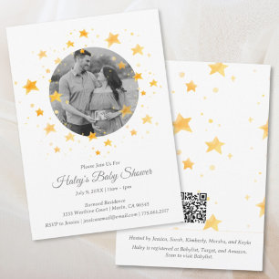 Twinkle Twinkle Little Star Photo Baby shower Kaart