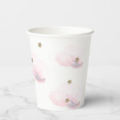 Twinkle Twinkle Little Star Pink Baby shower Papieren Bekers (Achterkant)
