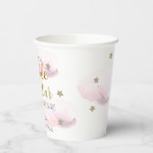 Twinkle Twinkle Little Star Pink Baby shower Papieren Bekers (Links)