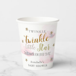 Twinkle Twinkle Little Star Pink Baby shower Papieren Bekers