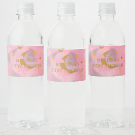 Twinkle Twinkle Little Star Pink Custom Waterfles Etiket