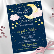 Twinkle Twinkle Little Star Pink Girl Baby shower