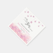 Twinkle Twinkle Little Star Pink Girl Baby Shower Servet (Hoek)