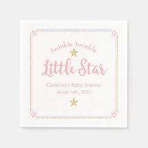 Twinkle Twinkle Little Star Pink Gold Baby shower