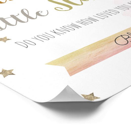 Twinkle Twinkle Little Star Pink Nursery Art Poster (Hoek)